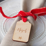 Personalised Christmas Table Star Place Setting Tag