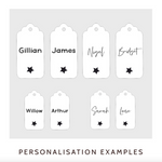 Personalised Christmas Table Star Place Setting Tag By Clouds & Currents