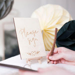 Wedding Guest Book Heart Sign by Clouds and Currents