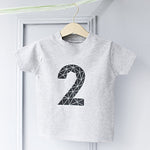 Geometric Number Kid's Birthday T-Shirt by Clouds & Currents