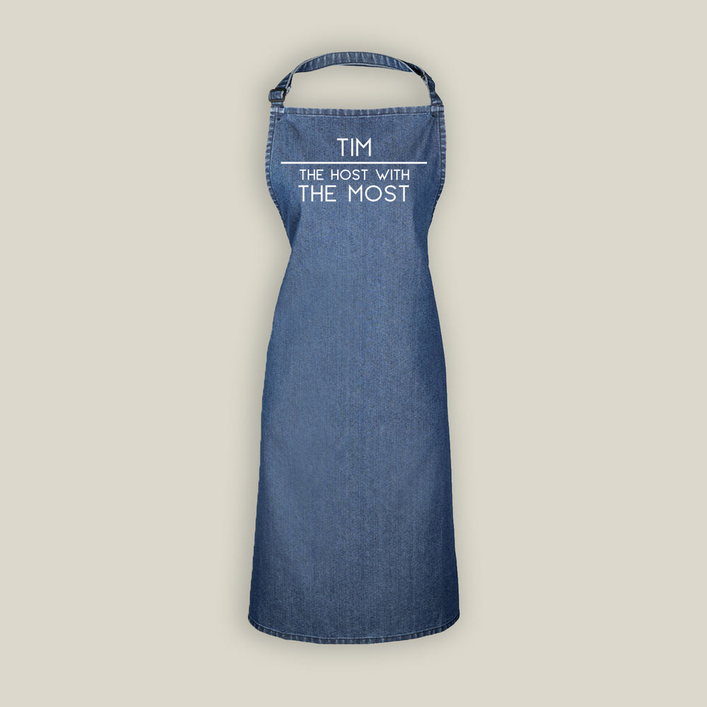 SAMPLE Apron 'Tim The Host With The Most'