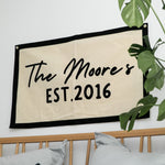 Personalised Anniversary Fabric Wall Art Banner by Clouds and Currents