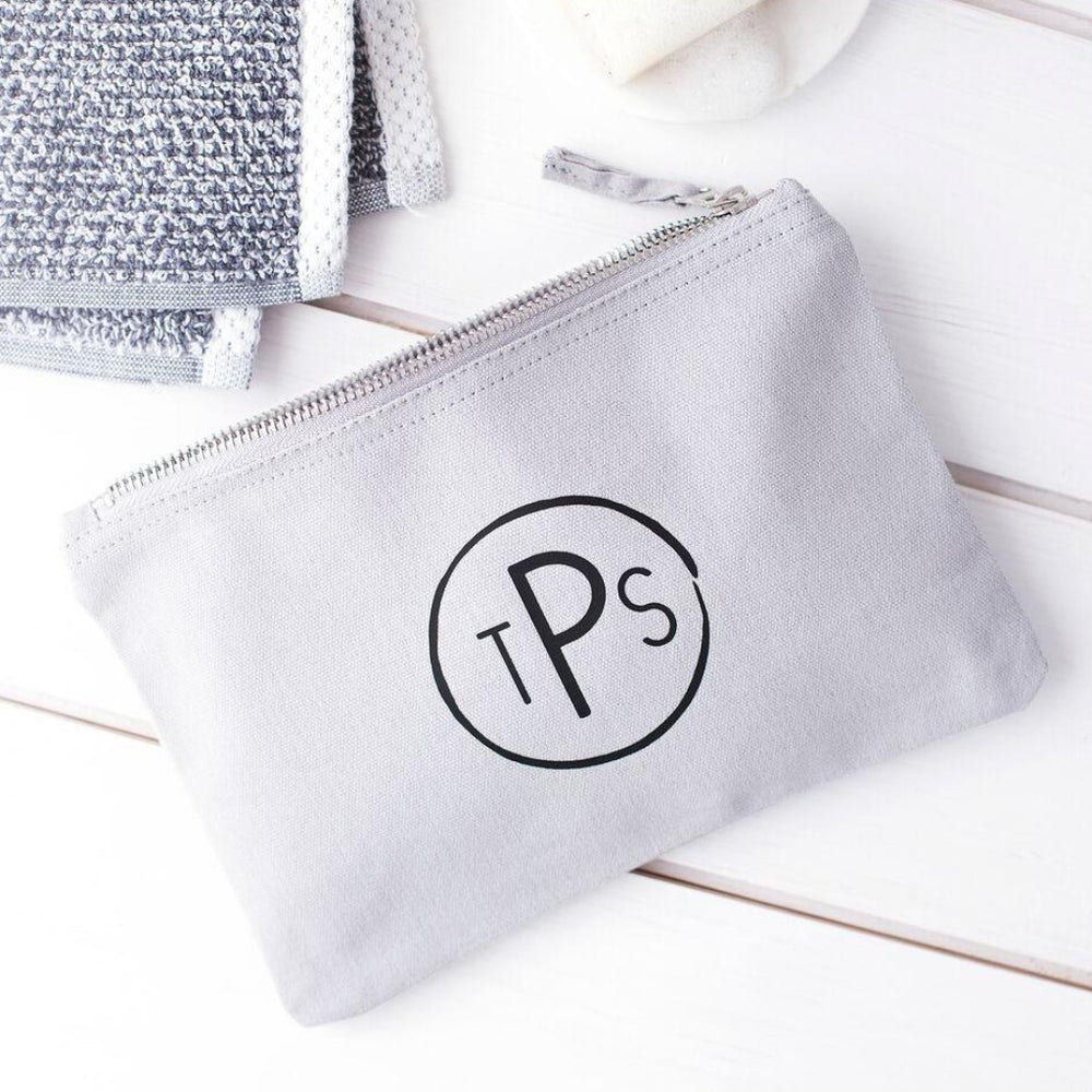 Circular Monogram Wash Bag by Clouds and Currents