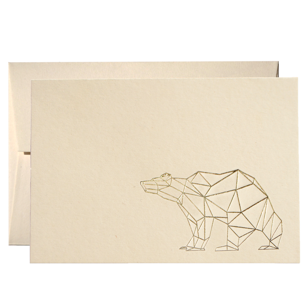 Set Of 50 Geometric Bear Cards (PPSG-04) by Clouds and Currents