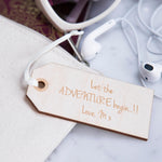 Personalised Engraved Wooden Luggage Tag by Clouds and Currents