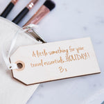 Personalised Engraved Wooden Luggage Tag by Clouds & Currents