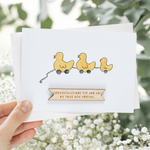 Personalised Duck Family New Baby Card by Clouds and Currents