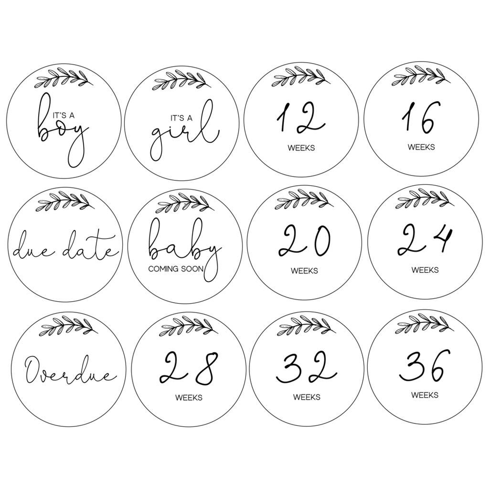 Pregnancy Bump Milestone Tokens by Clouds and Currents