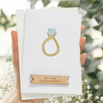Personalised Illustrated Ring Engagement Card by Clouds and Currents