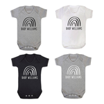 Personalised New Baby Rainbow Baby Grow by Clouds & Currents