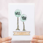 Personalised Will You Be My...Celebration CardClouds and Currents