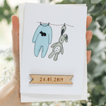Personalised New Baby Boy Card by Clouds & Currents