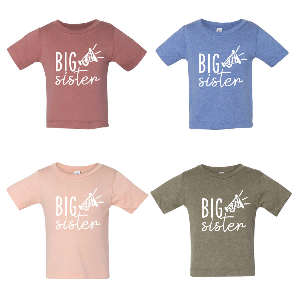 Big Sister Birth Announcement Shirt by Clouds and Currents