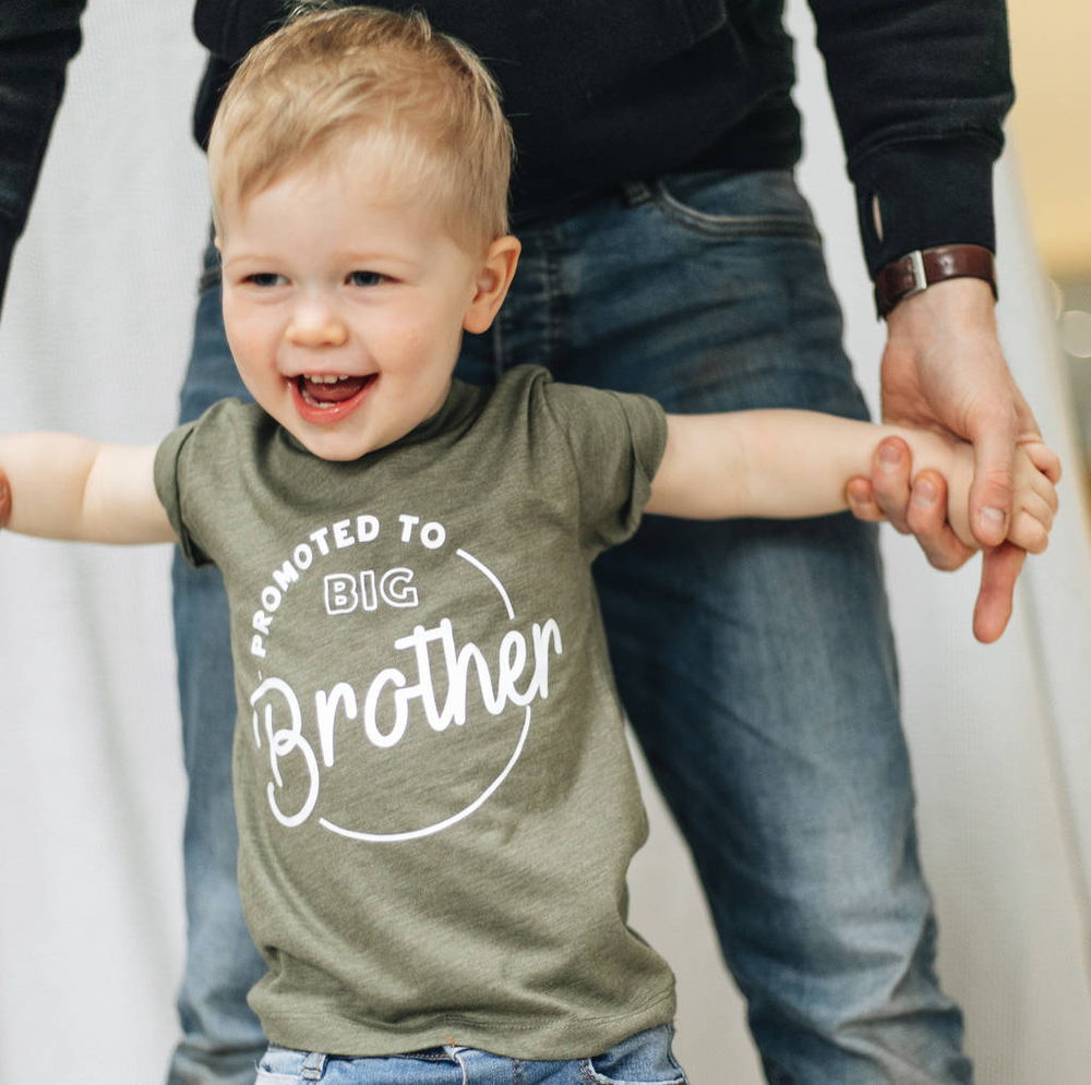 Promoted to Big Brother Kid's T Shirt by Clouds and Currents