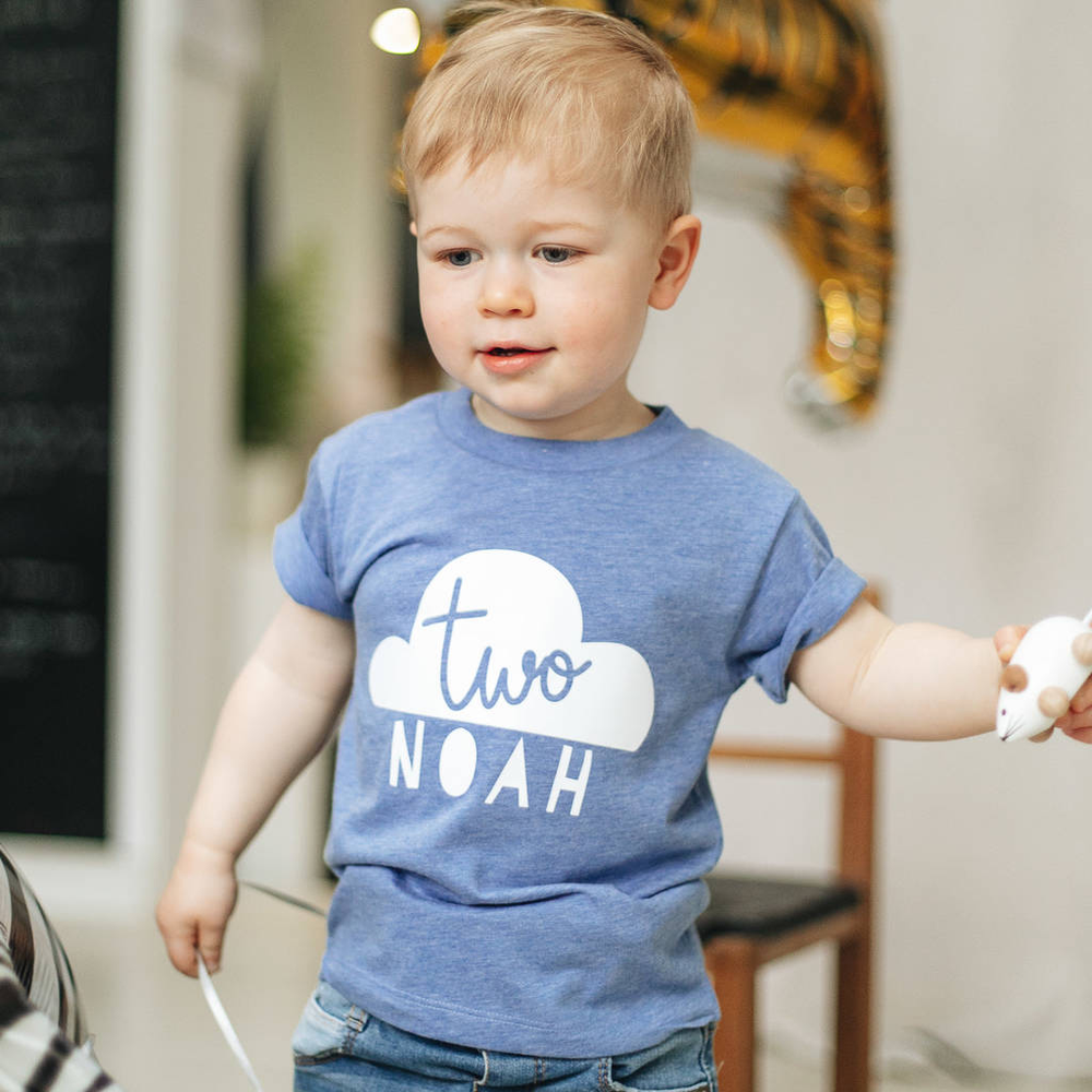 Kid's Birthday Cloud T Shirt by Clouds & Currents