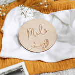 Personalised New Baby Name Keepsake Sign by Clouds and Currents