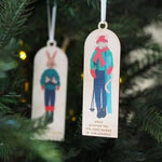 Personalised Winter Mice Christmas Decoration By Clouds & Currents