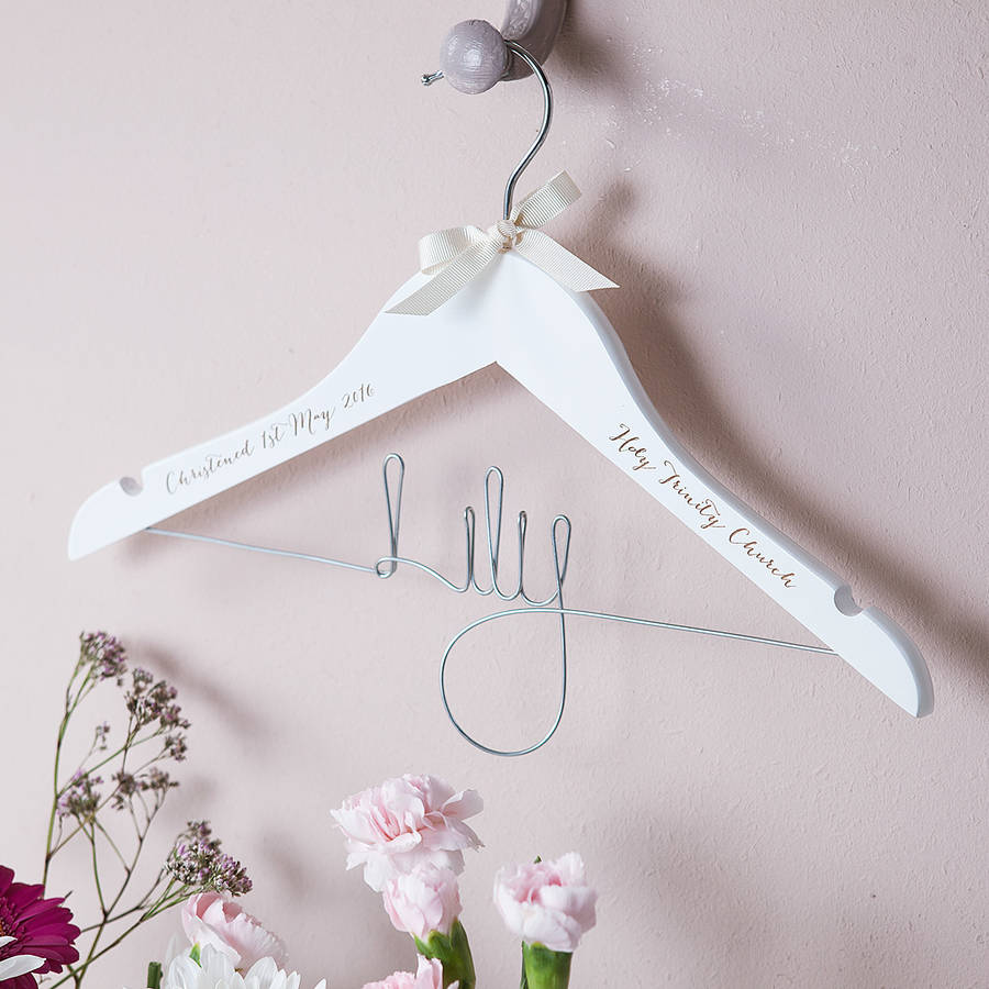 Personalised Christening HangerClouds and Currents