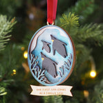 Personalised Christmas Penguin Family Decoration by Clouds and Currents