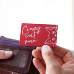 Crazy Cat Man Keepsake Wallet Card by Clouds and Currents