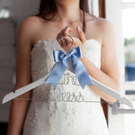 Personalised Wedding Dress Dual Line Hanger by Clouds and Currents