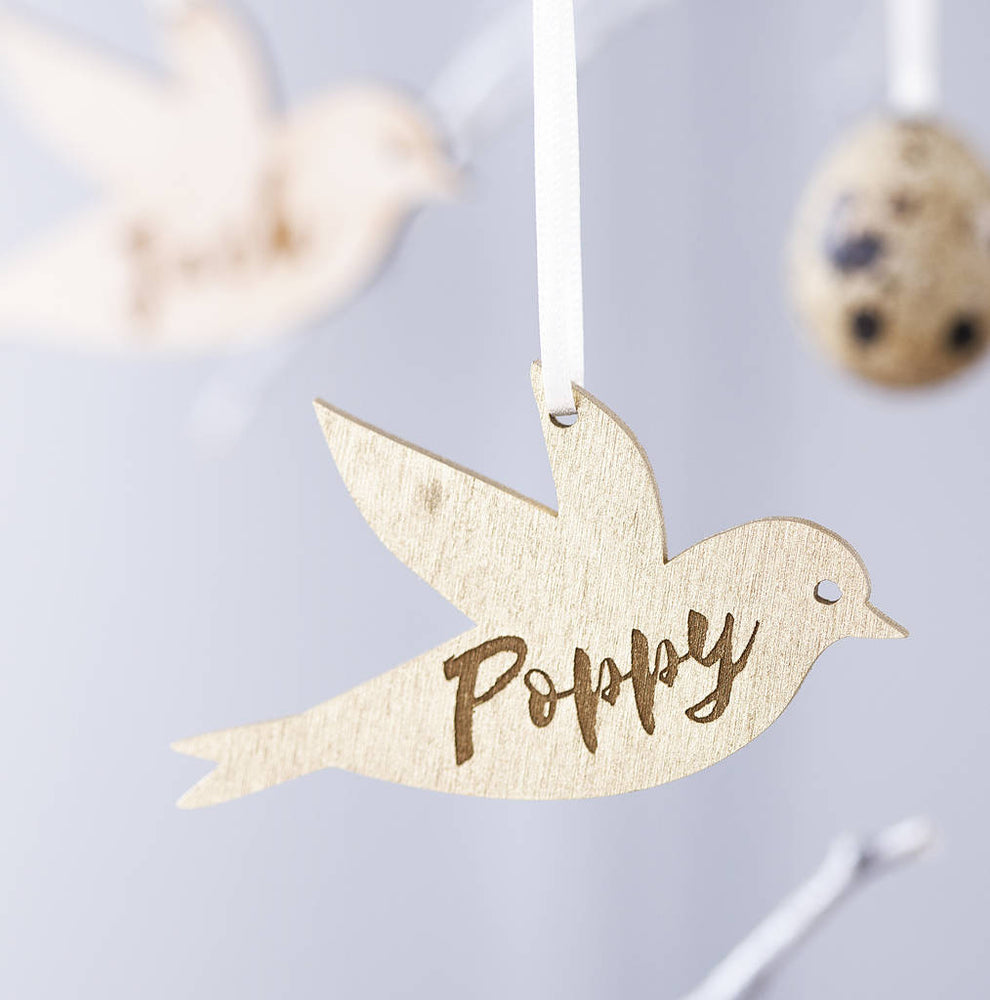 Personalised Bird Easter Decoration by Clouds and Currents