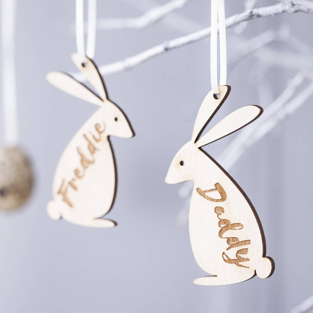 Personalised Easter Bunny Family Decoration by Clouds & Currents