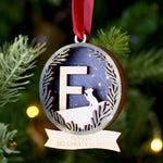 Personalised Initial Fox Christmas Decoration By Clouds and Currents