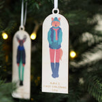 Personalised Winter Fox Christmas Decoration by  Clouds & Currents