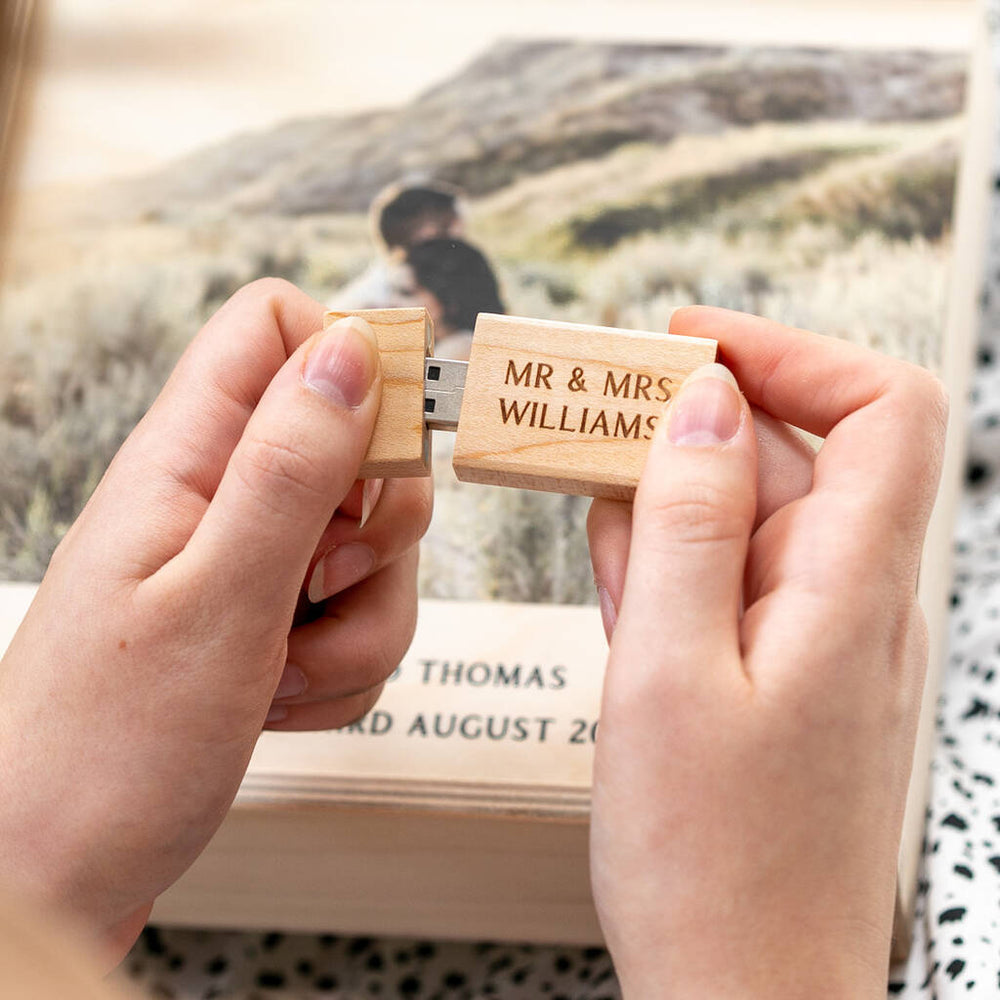 Personalised Wooden Usb Memory Stick By Clouds and Currents