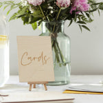Simple Wedding Cards Table Sign by Clouds and Currents
